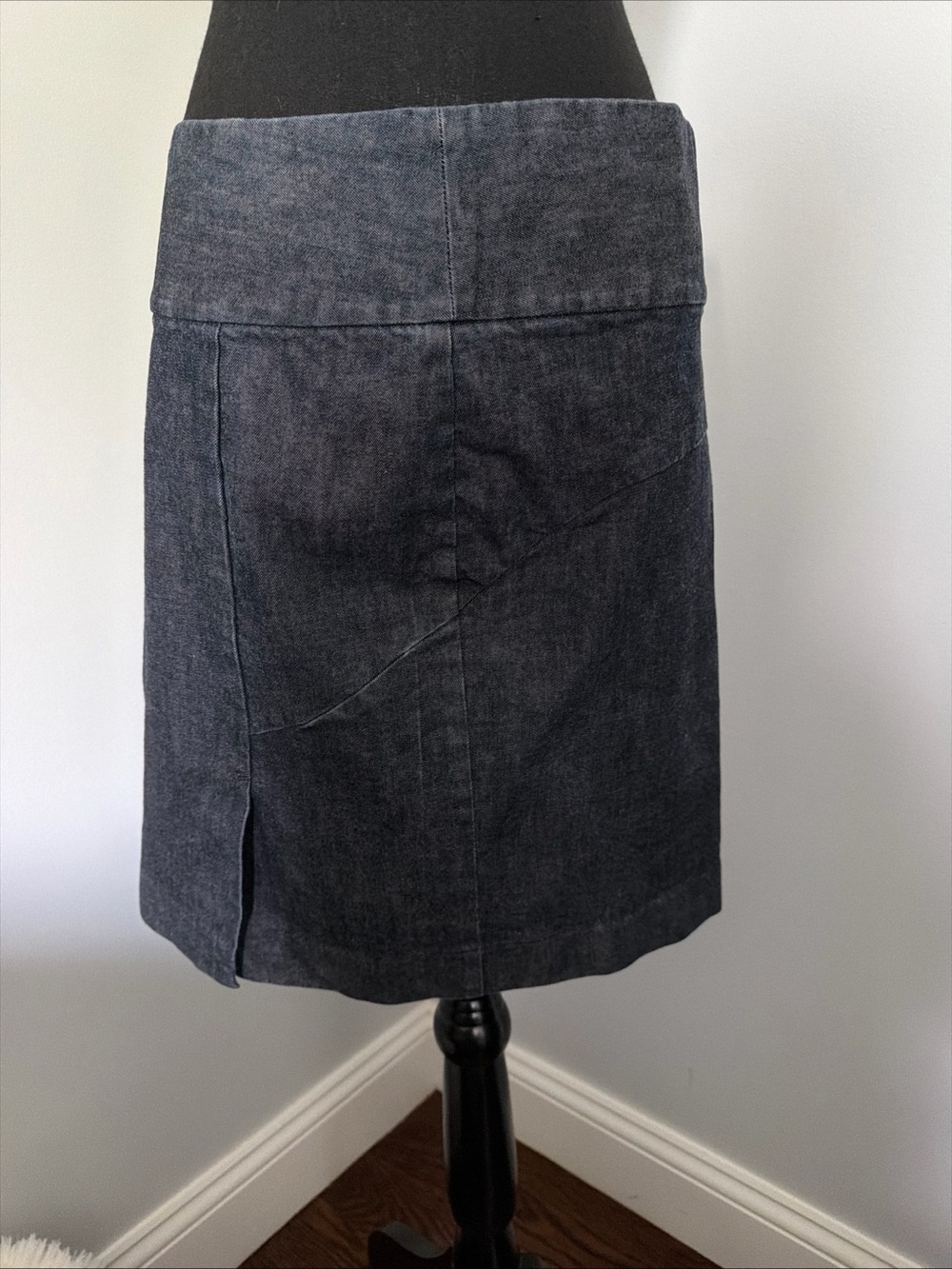 Gap Denim Pencil Skirt Retro Casual Chic Minimalist Preppy Academia Sz 8